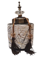 Βάζο Τζαρ Κεραμικό Με Καπάκι/Φούντα  WB15A-2-001