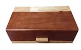 Ψωμιέρα ξύλινη με καπάκι τετράγωνη καφέ-φυσική 29x21x13εκ