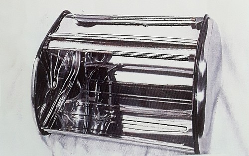 Ψωμιέρα Ανοξείδωτη INOX Με Συρόμενο Καπάκι