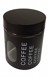 Μαύρο Βάζο Καφέ Με Καπάκι Γυάλινο 10x12cm