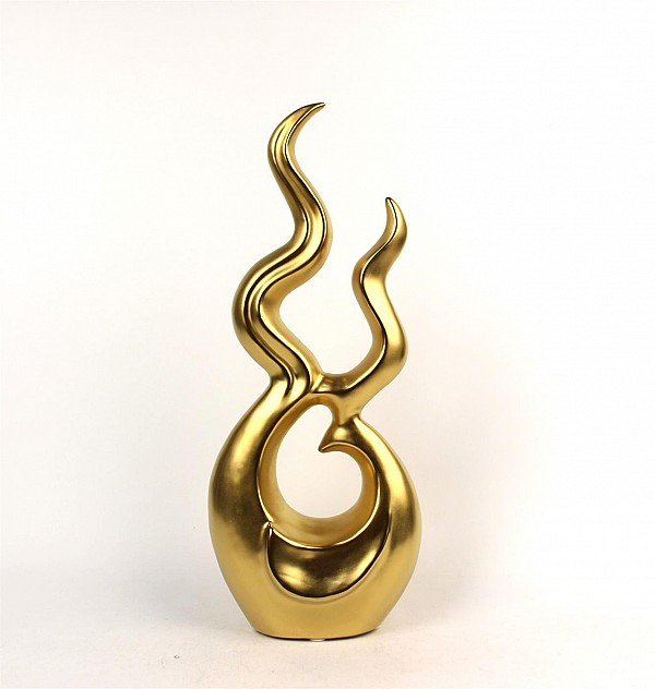 Κεραμικό Διακοσμητικό Φλόγα Χρυσό Ματ 44.50cm