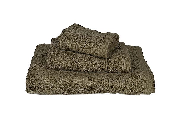 Πετσέτα ΚΟΜΒΟΣ Πεννιέ 500γρ/μ2 Χακί Σώματος 75x145