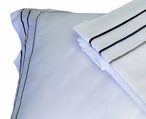 Παπλωματοθήκη Cotton Satin Plain Line TC310 Cotton 100% Three Lines 250x230