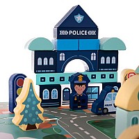 Wooden blocks - city 100pcs Kruzzel 19159