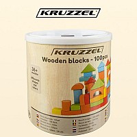 Wooden blocks - 100pcs Kruzzel 22666