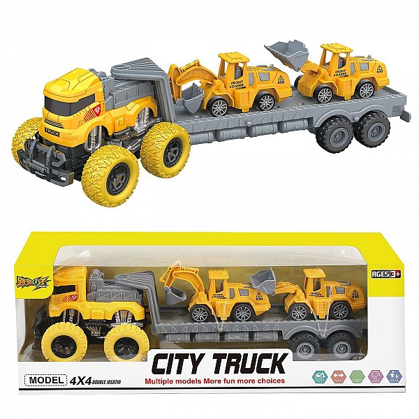 Νταλίκα friction + 2 δομικά pull back 41x14x11cm ToyMarkt 902365