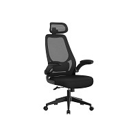 SONGMICS Office Chair, Computer Chair, Ergonomic Chair, Adjustable Armrests and Headrest, Rocker Function, Breathable Mesh, Height-Adjustable, Black OBN087B01