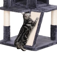 FEANDREA Cat Tree, Cat Tower, Widened Perch for Large Cats, Smoky Grey PCT51G